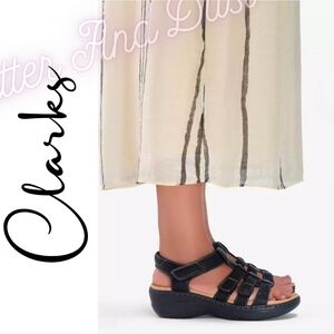 Clarks Merliah 2 Ruby Leather Sandals